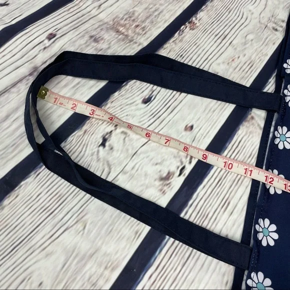 KATE SPADE Navy Daisy Large Cotton Canvas Bag - Picture 8 of 11